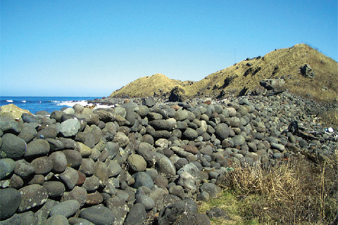 由利海岸波除石垣